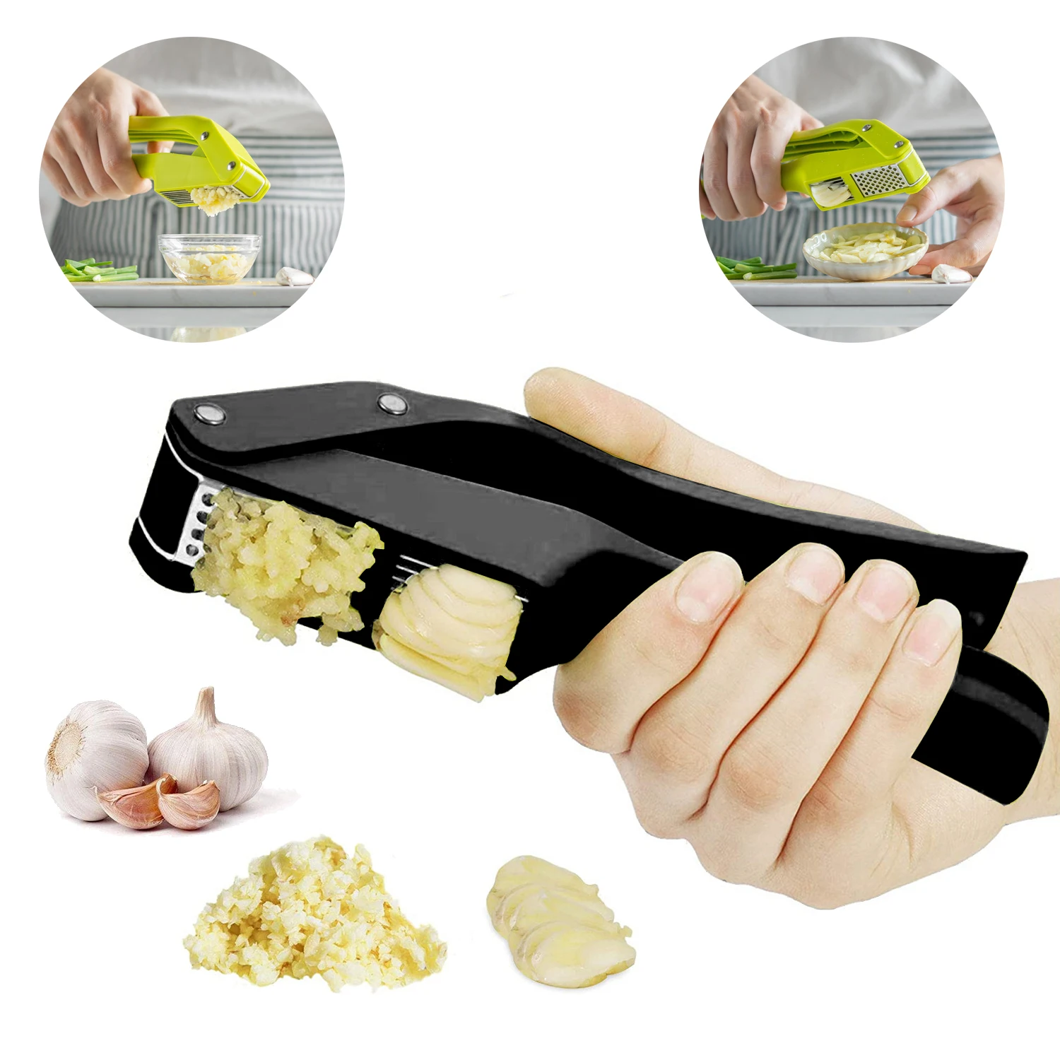 Kitchen Gadgets Garlic - 2 in 1 마늘 라이서 및