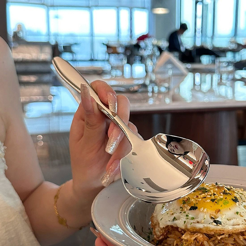 스테인리스 스틸 황금색 큰 머리 원형 숟가락 긴 손잡이 - Kitchen Gadgets Popular 리뷰 및 가격