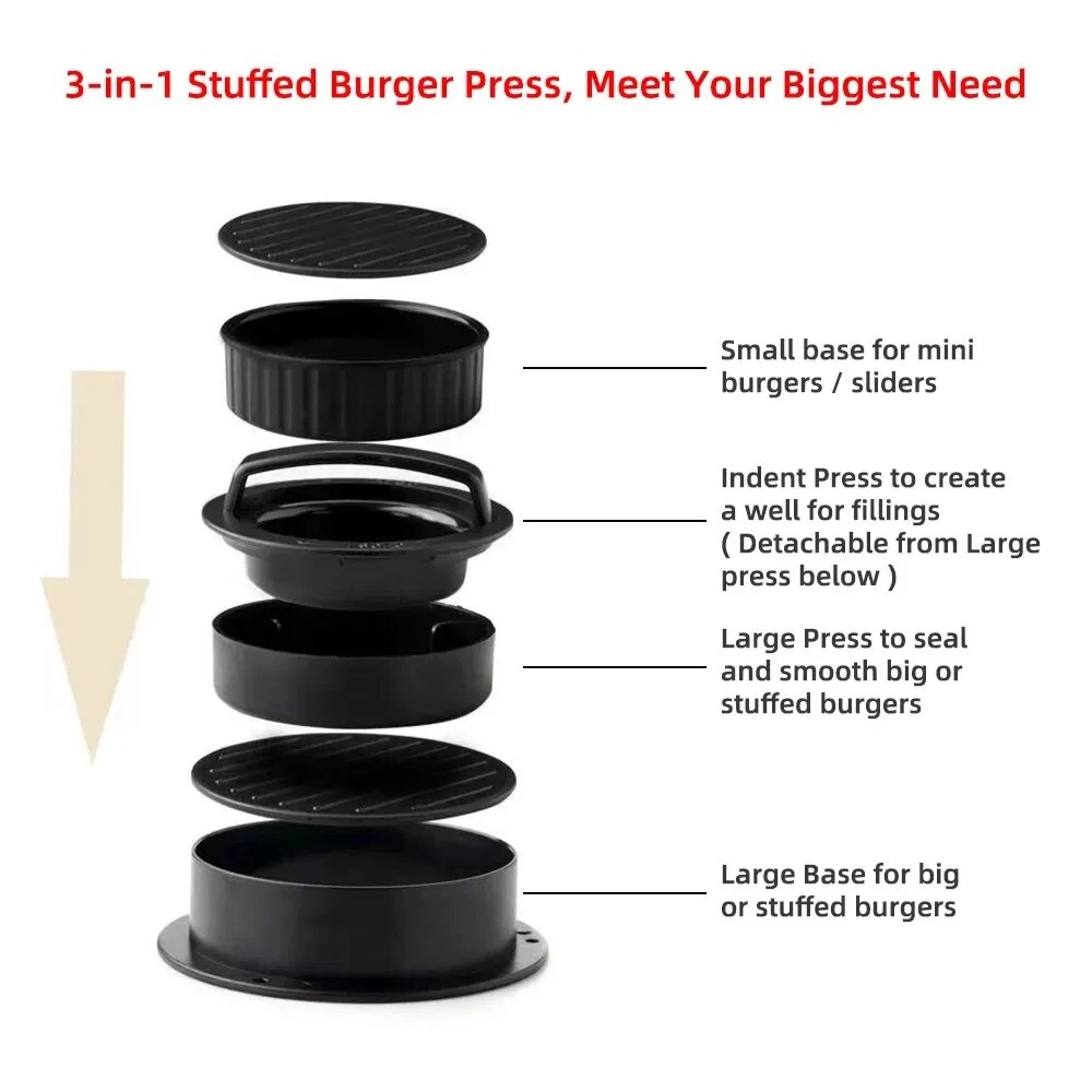 라운드 햄버거 버거 프레스 쇠고기 그릴 식품 등급 AB - Kitchen Helper Gadgets 리뷰 및 가격