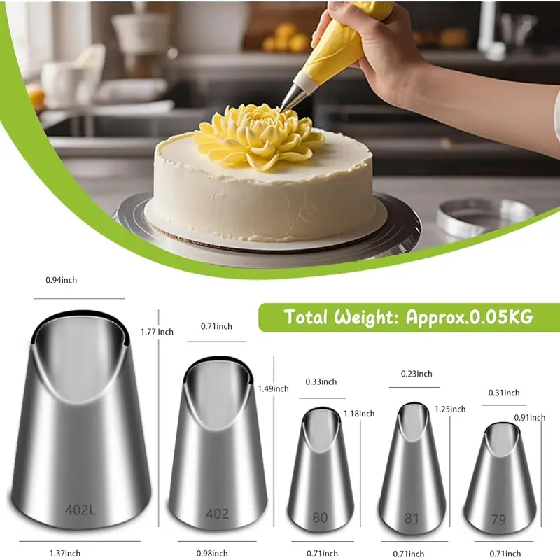 5PCS 스테인레스 스틸 파이핑 노즐 세트, 주방 액세 - Quality Kitchen Gadgets 리뷰 및 가격