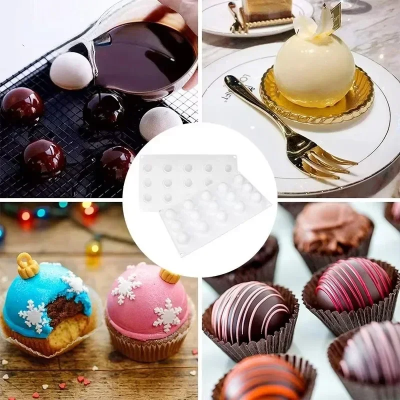무스 케이크 베이킹 공 모양에 대한 3D 구형 실리콘  - Quality Kitchen Gadgets 리뷰 및 가격