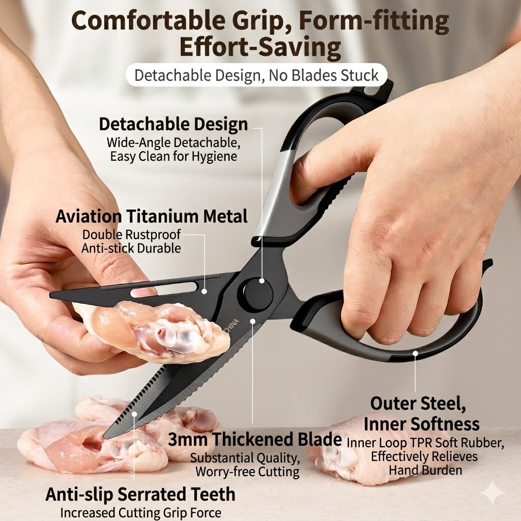 주방 가위 티타늄 닭뼈 가위 가정용 주방 가위 주방용품 - Quality Kitchen Gadgets 리뷰 및 가격
