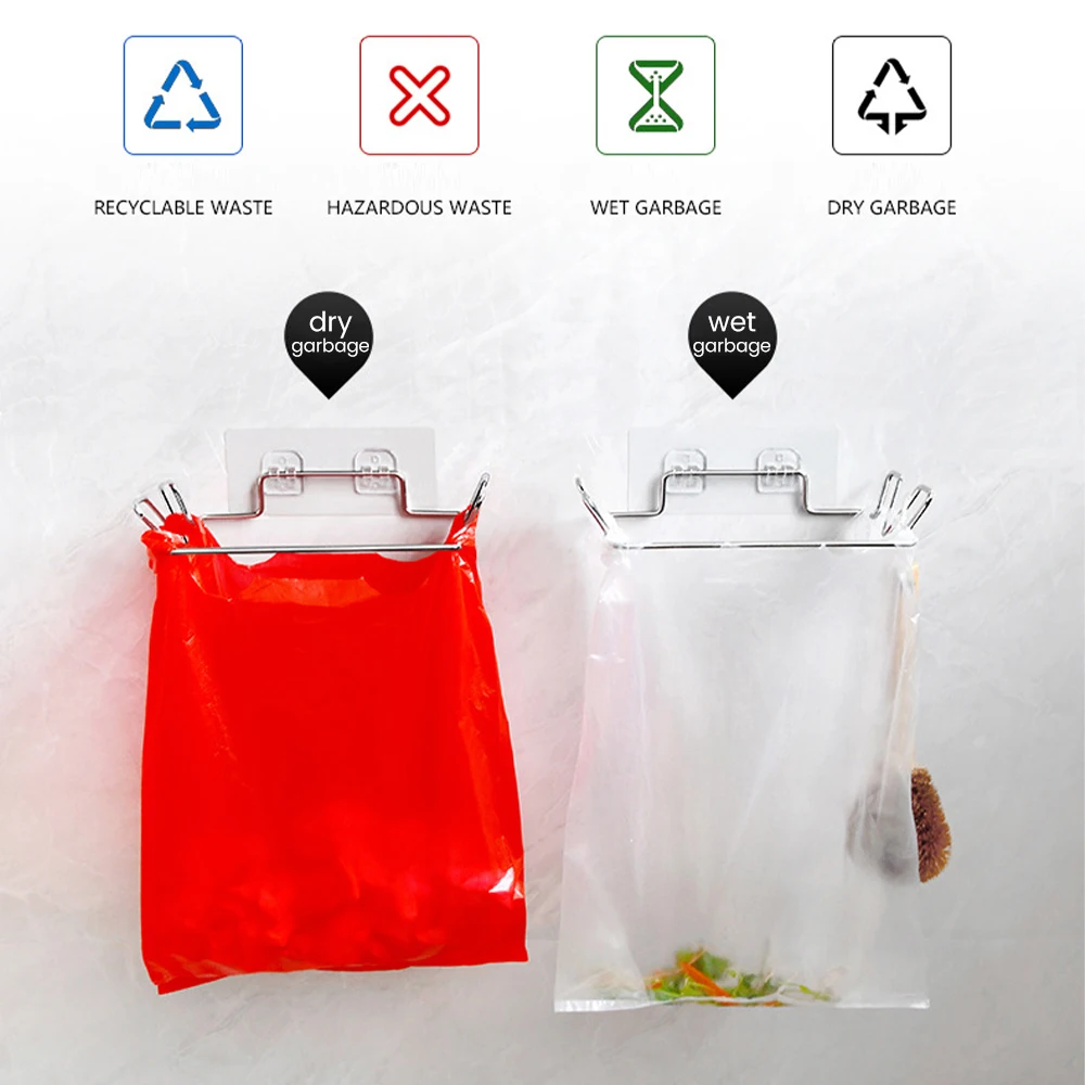 2Pcs 주방용 쓰레기통 스테인레스 스틸 걸이형 쓰레기 - Kitchen Gadgets Wallpaper 리뷰 및 가격