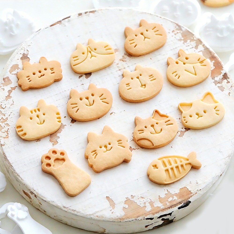 귀여운 새끼 고양이 DIY 스탬프 쿠키 커터 베이킹 몰 - Kitchen Handy Gadgets 리뷰 및 가격
