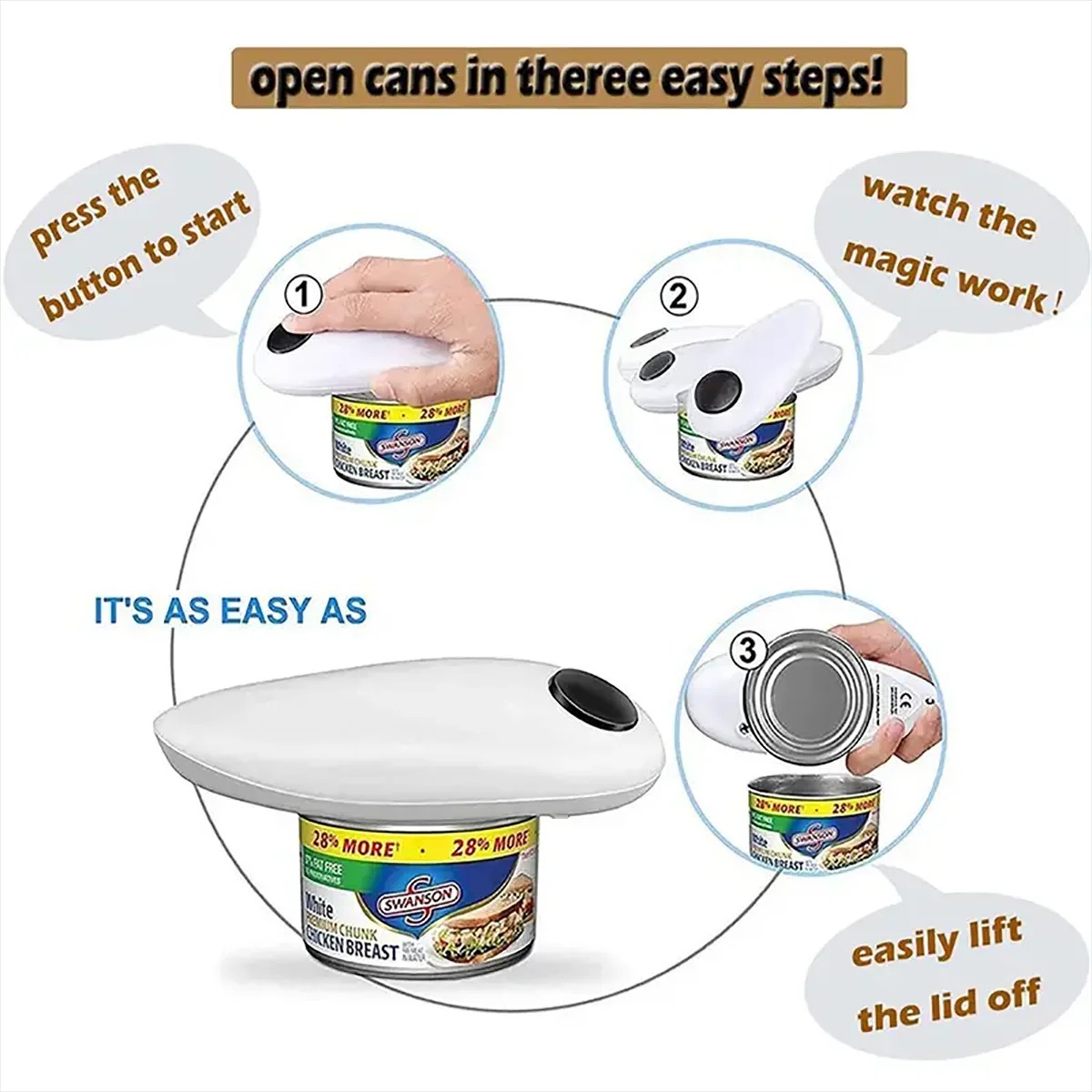 전기 자동 병따개 고출력 깡통 개봉기 날카로운 모서리  - Kitchen Gadgets Electric 리뷰 및 가격